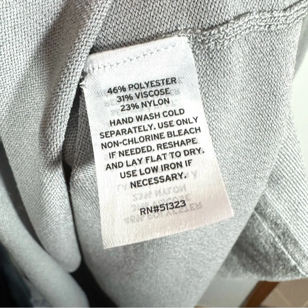 Halogen Gray Silver Sleeveless Shift Dress and Sheer Sweater Set - Image 10