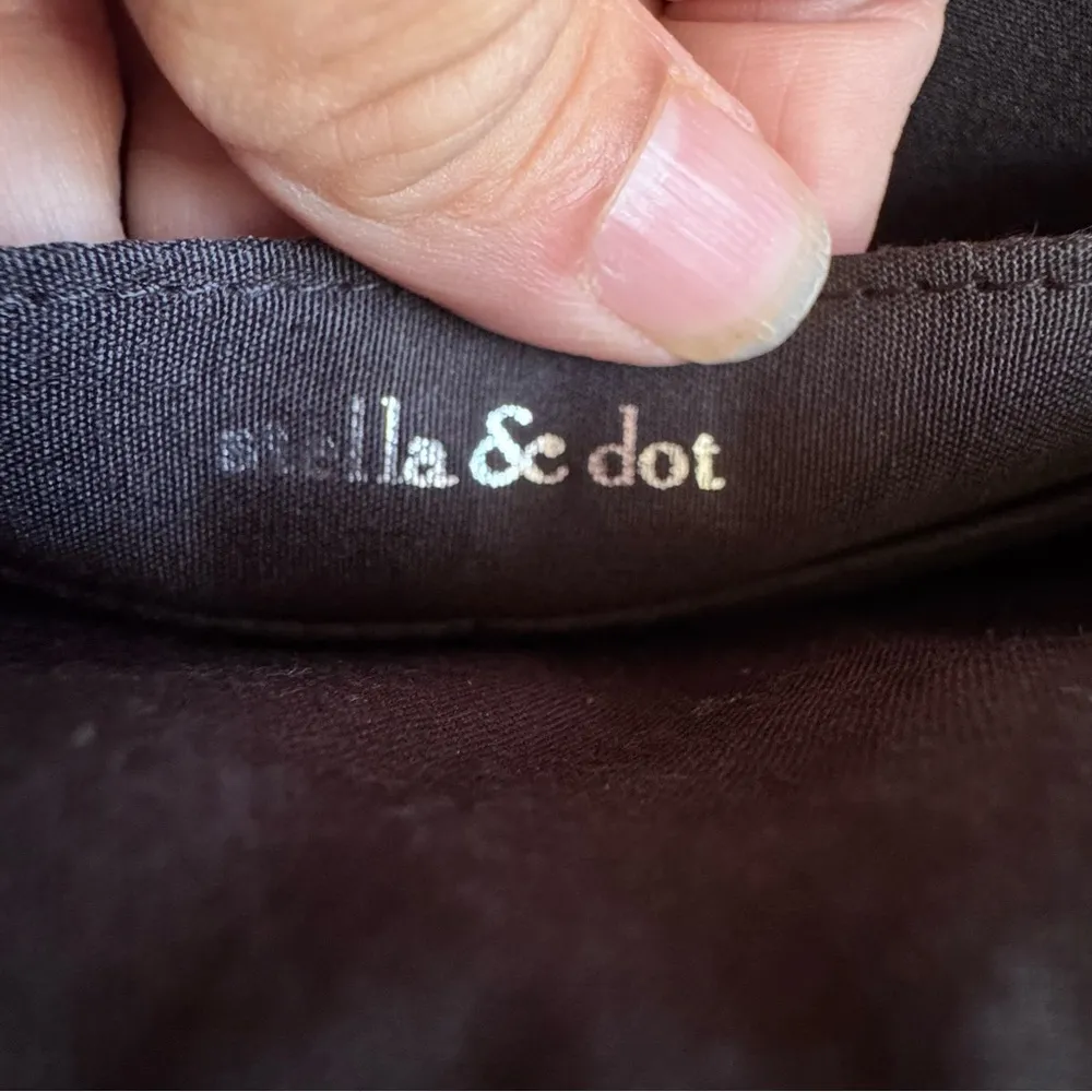 STELLA & DOT Taj Black Woven Tribal Envelope Clutch Bag Purse Fringe Embroidered - Image 5