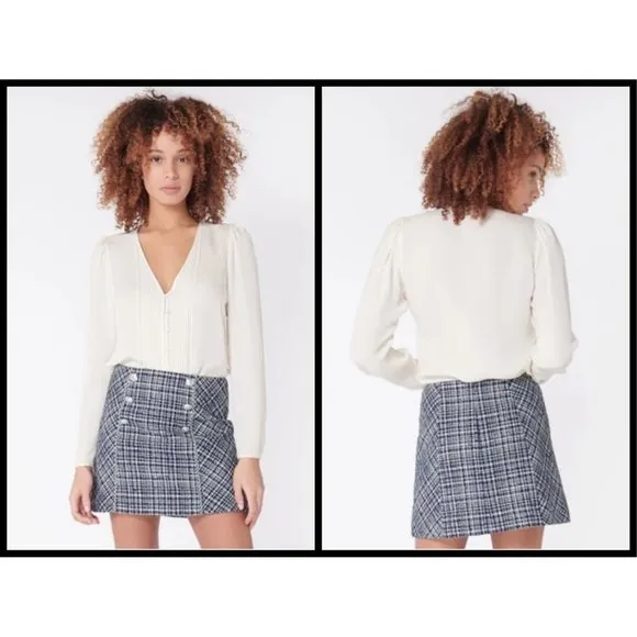 Veronica Beard 💕💕 Starck Skirt ~ Navy Plaid 2 NWT - Image 2