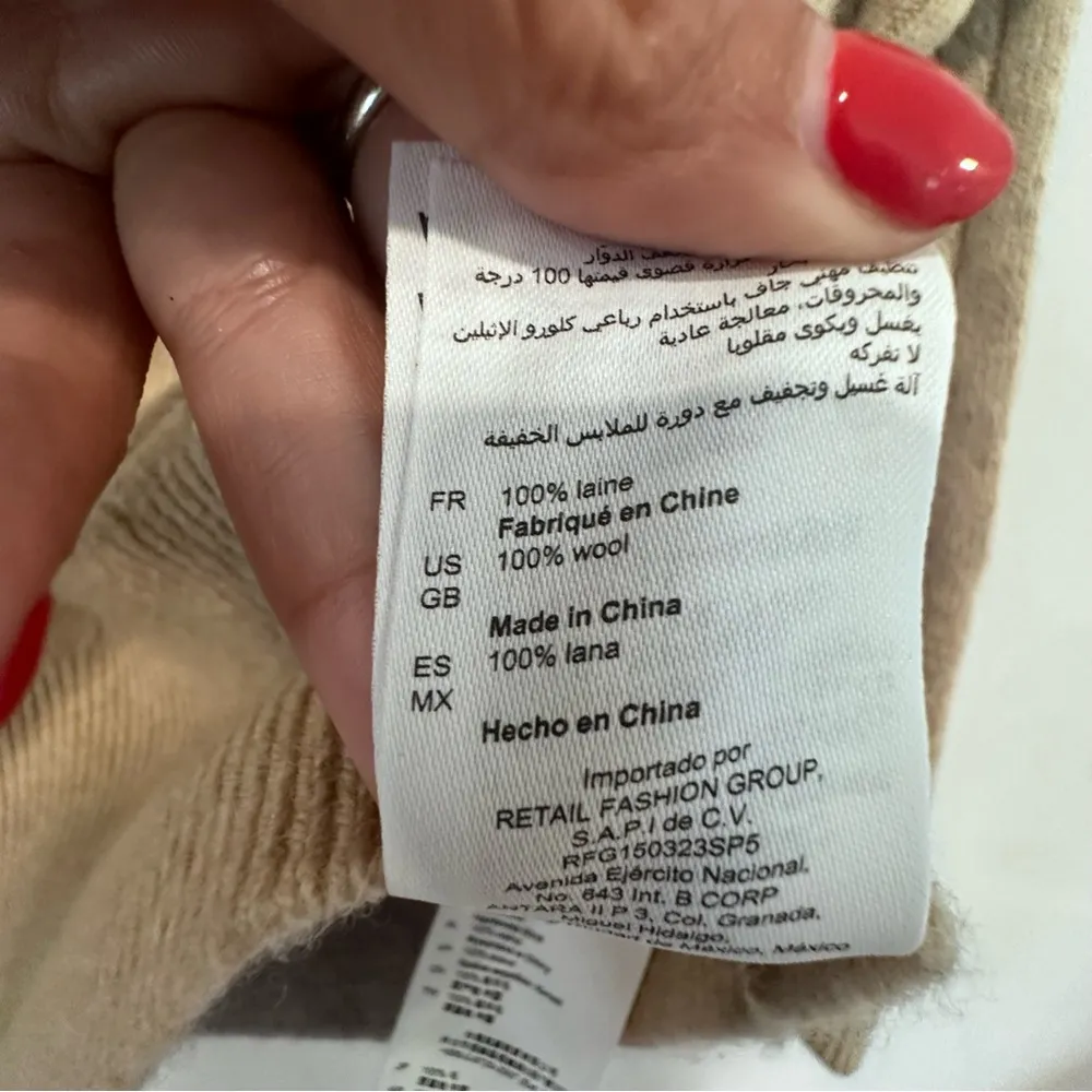 Sandro  Gotham Cable Knit 100% Wool Sweater size T1/ Small 1266 - Image 14