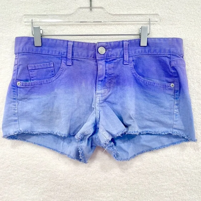 00s Vintage MOSSIMO SUPPLY CO Purple Ombre Cut Off Shorts Size undefined - Image 2