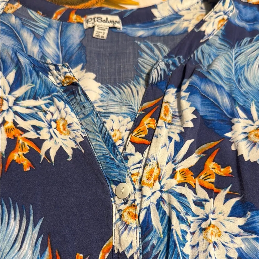 P.J. Salvage Blue and White Romper Chic and Comfortable - Image 6