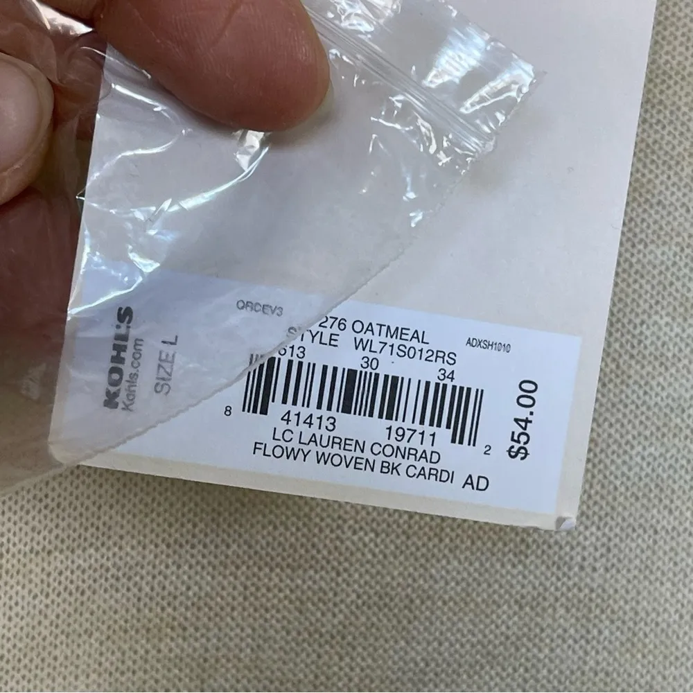 LC Lauren Conrad Flowy woven cardigan SZ L - Image 7