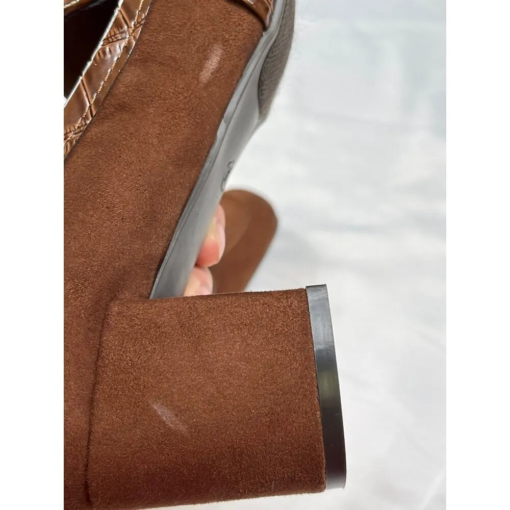 Karen Scott Womens Brown loafer Heels Size 7M SKU 7303 - Image 9