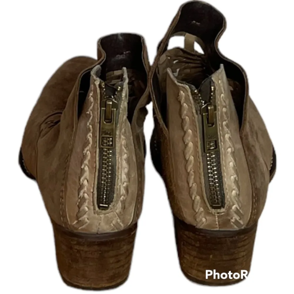 Rebels Cori Suede Boho Weaved Ankle Bootie Size 8.5 - Image 3