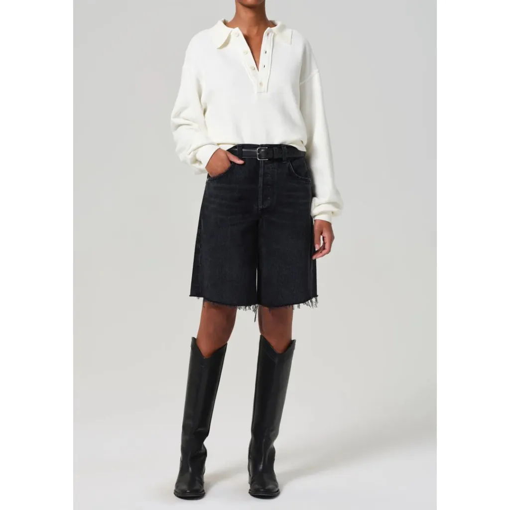 CITIZENS OF HUMANITY Remi Cotton-Blend Jersey Sweatshirt in White Size Large - Image 9