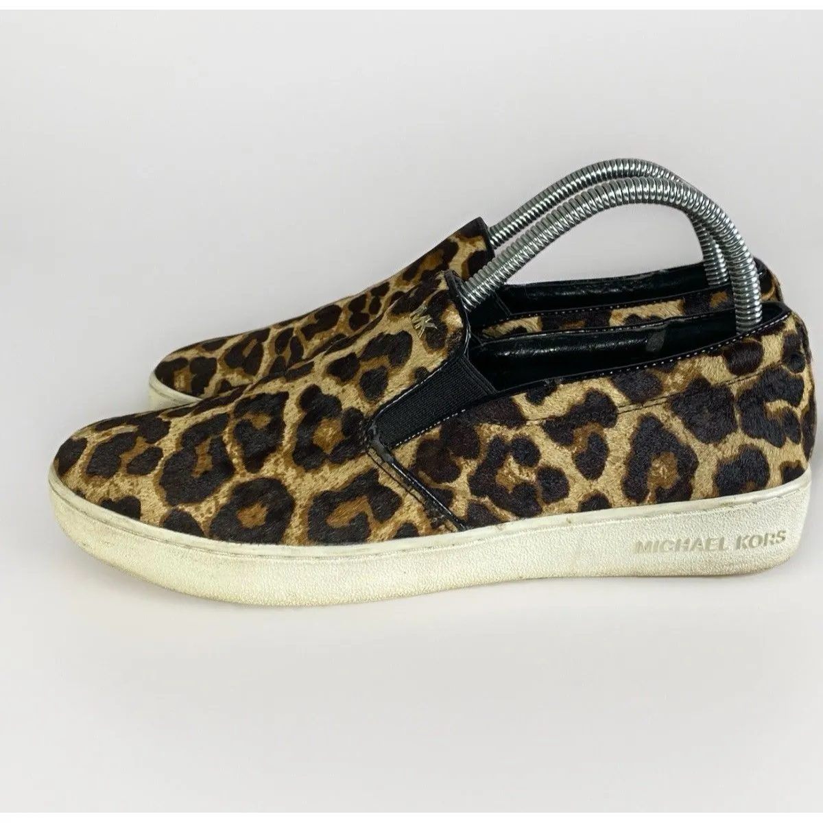 Michael Kors Keaton Leopard Real Calf Hair Slip-On Sneaker Women’s Size 8 1/2 - Image 2