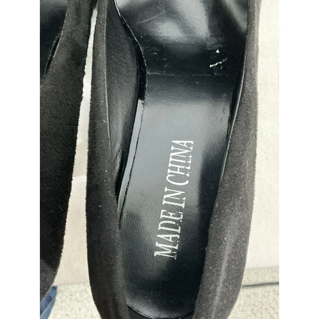 Womans Made In China Black Faux Suede Platform High Heel Eu 41 Us 8 - Image 6
