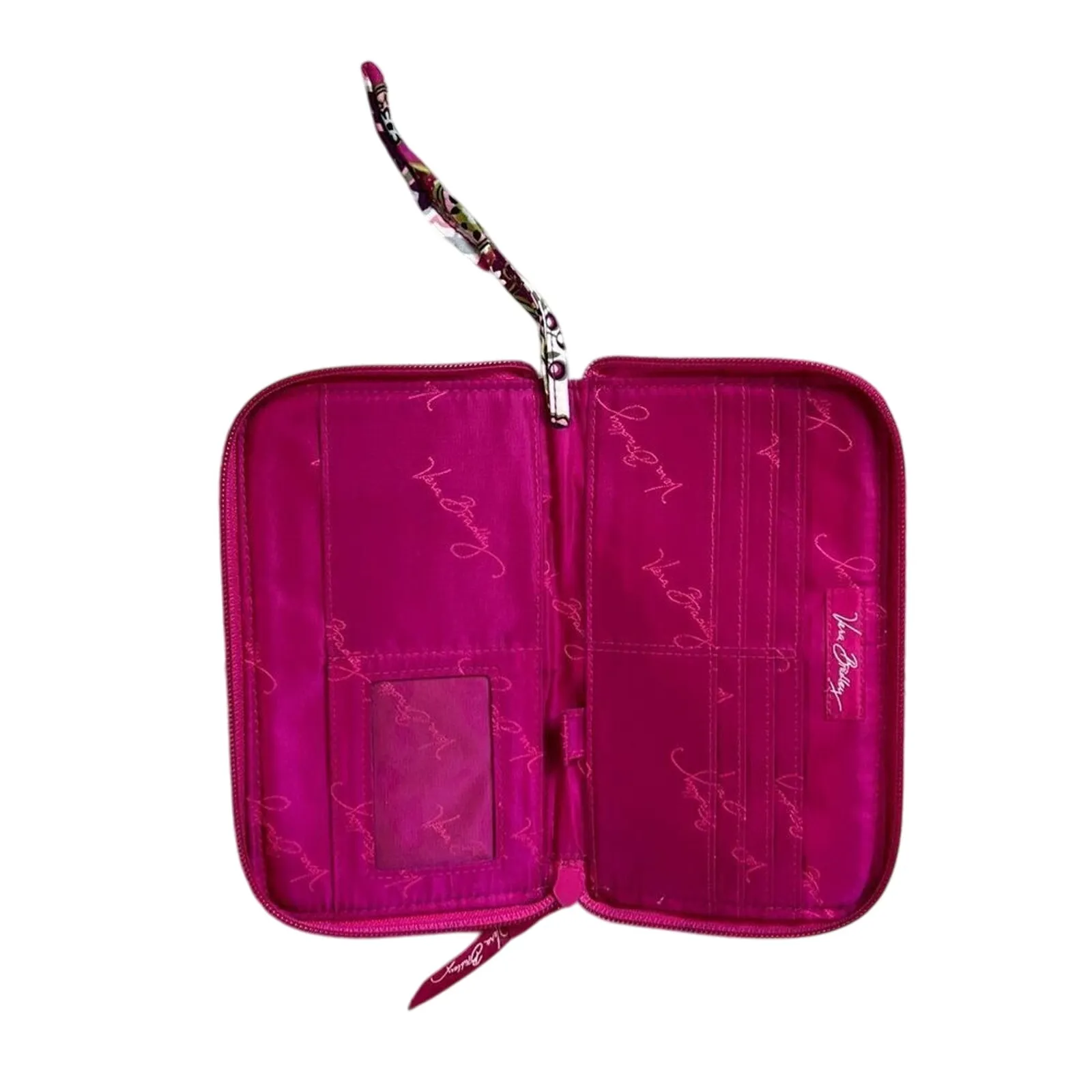 Vera Bradley 2010 "Very Berry Paisley" Hope Toile Hidden Wristlet Wallet Pink‎ - Image 3