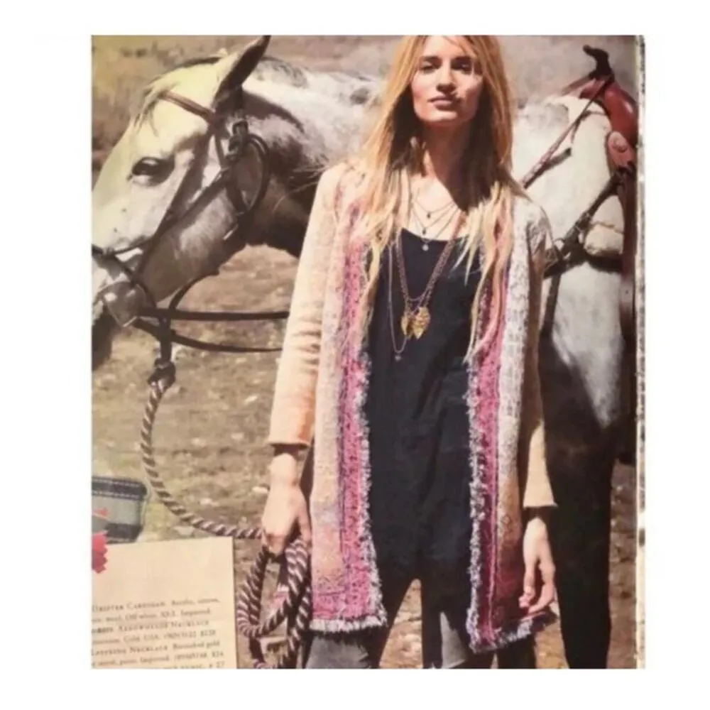 Free People HTF Size S Desert Drifter‎ Long Sleeve Thick Knit Coatigan Cardigan - Image 2