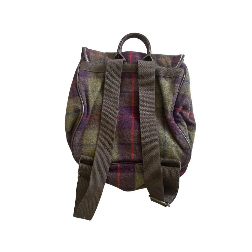 GAP Wool Blend Double Flap Plaid Backpack - Image 2
