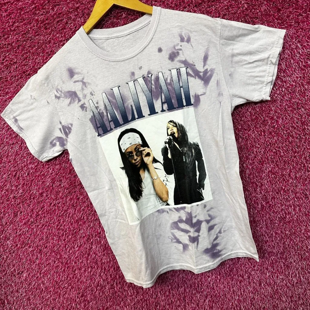 Aaliyah Queen of RnB Purple Tie Dye Medium - Image 3