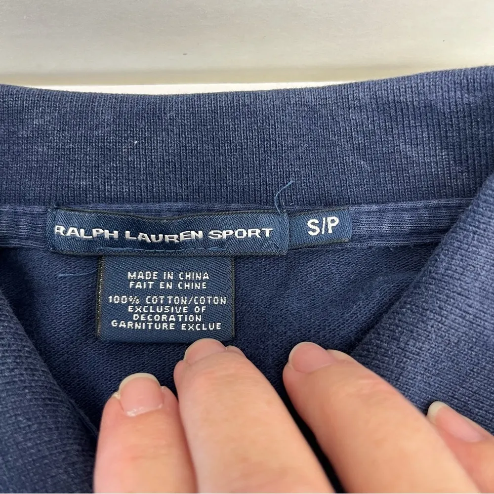 Ralph Lauren Sport Size Small Navy Polo Dress Short Cap Sleeve 100% Cotton *FLAW - Image 2