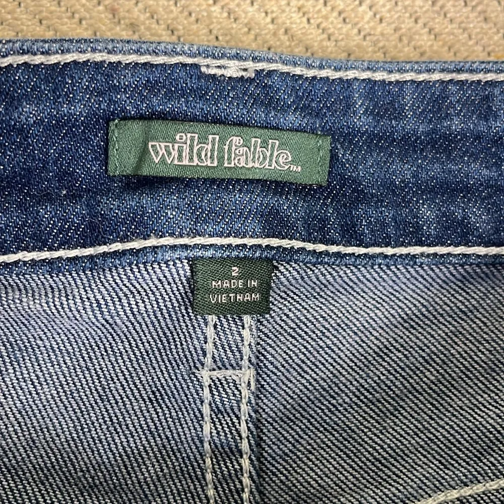 Wild fable super high rise straight button fly Classic Blue Denim Jeans - Image 7