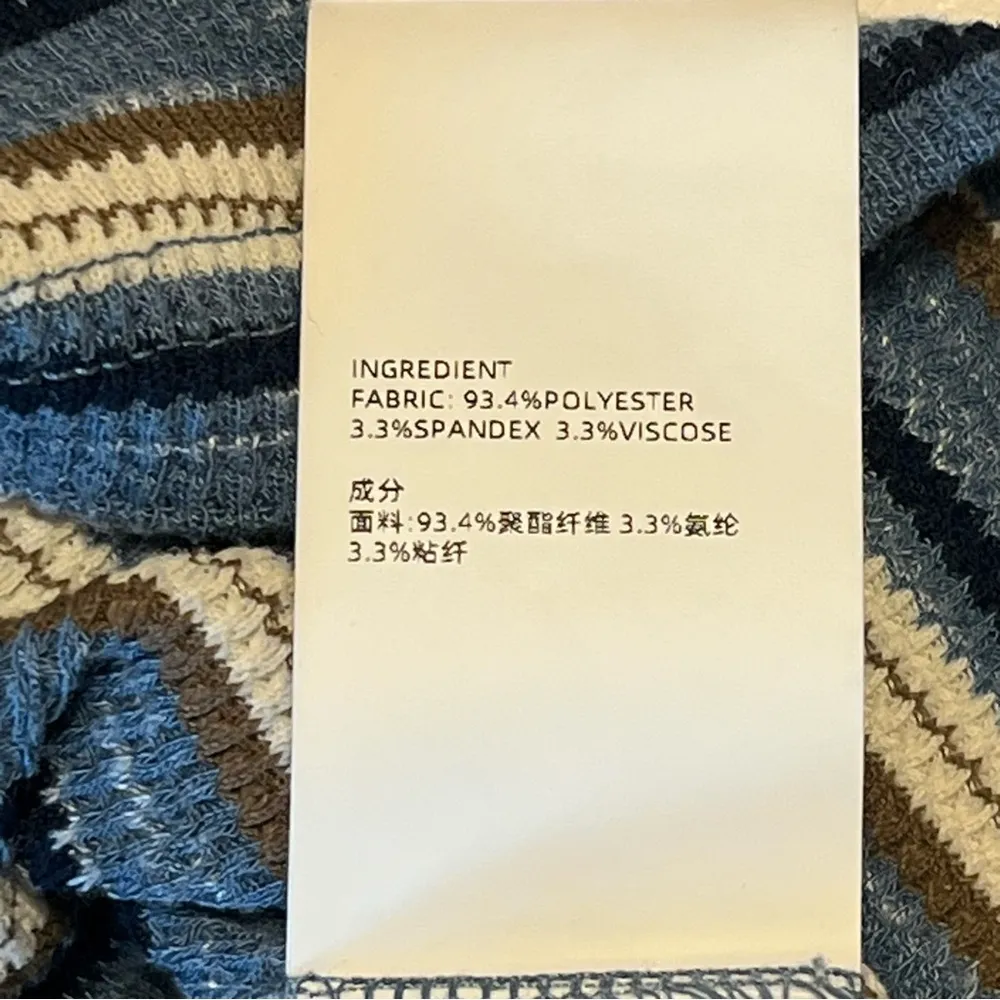 KUOSE striped Tshirt, stretchy knit, blue and white, size S - Image 13