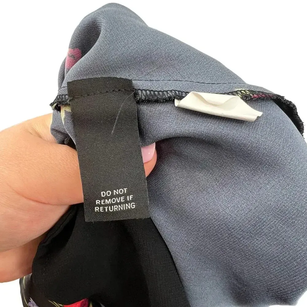 Jason Wu Pleated Rosebud Floral Chiffon Pleat Grosgrain Long Sleeve Dress Size 0 - Image 11