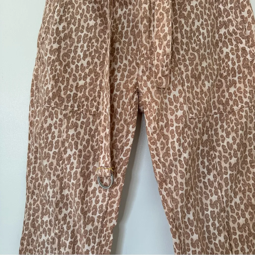 Anthropologie The Wanderer Animal Print Utility Pants With Belt Womens 28 - Image 7