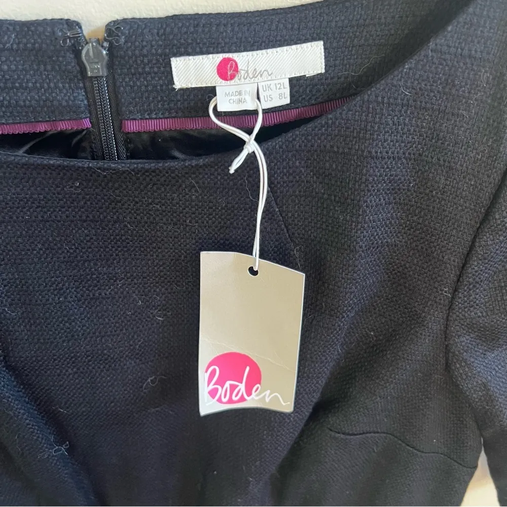 Boden Jacquard Dress Women's Size 12 Black Textured Career
Office Classy NWT - Image 3