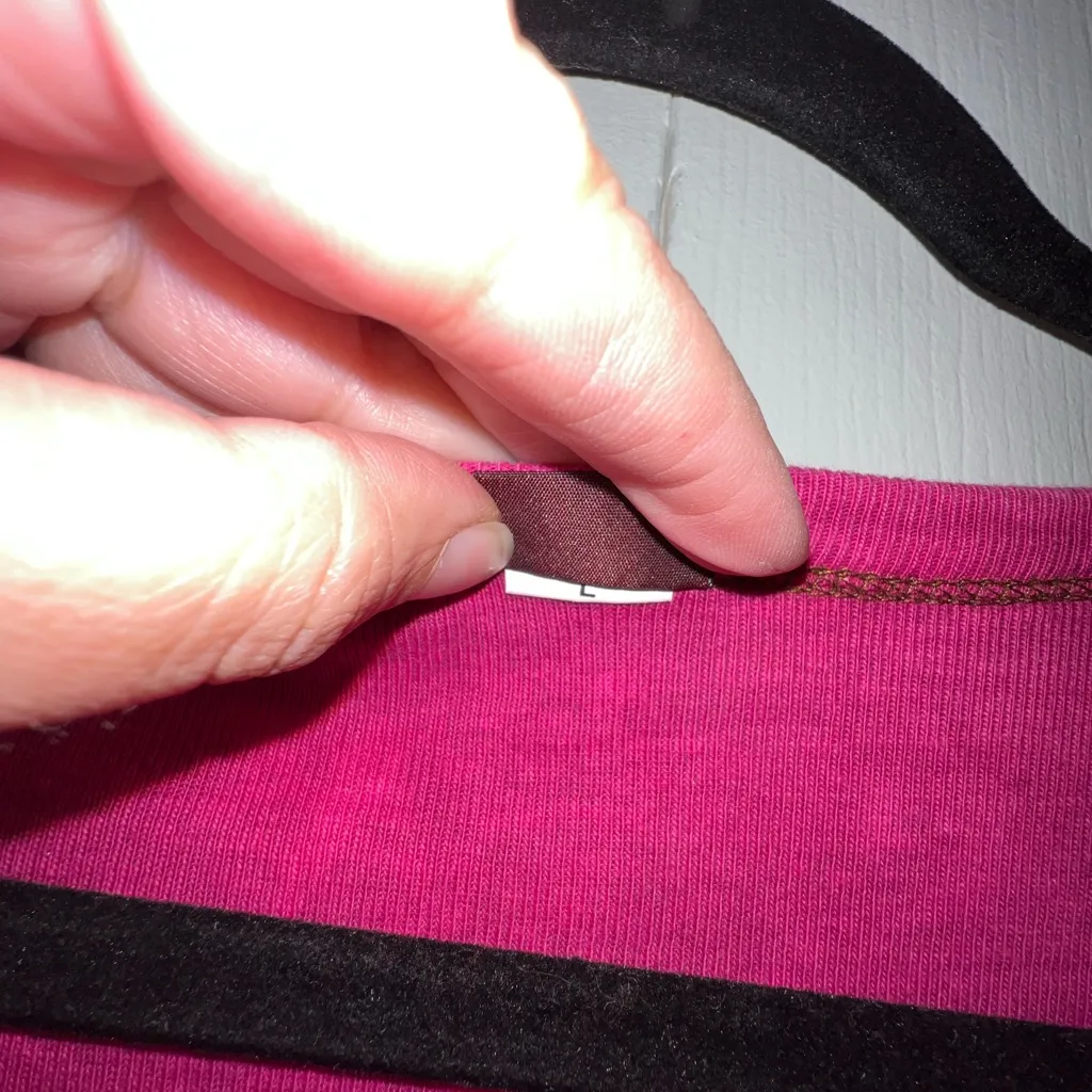 K.P.C. 100% Cotton handmade Boho Dress Large Y2K Pink Burgundy Embroidered Dress - Image 4