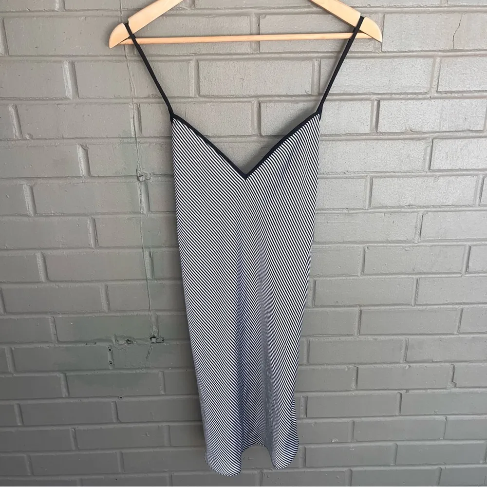 Vintage 1996 Victoria’s Secret Collection Black & White Stripe Slip Dress Size M - Image 2