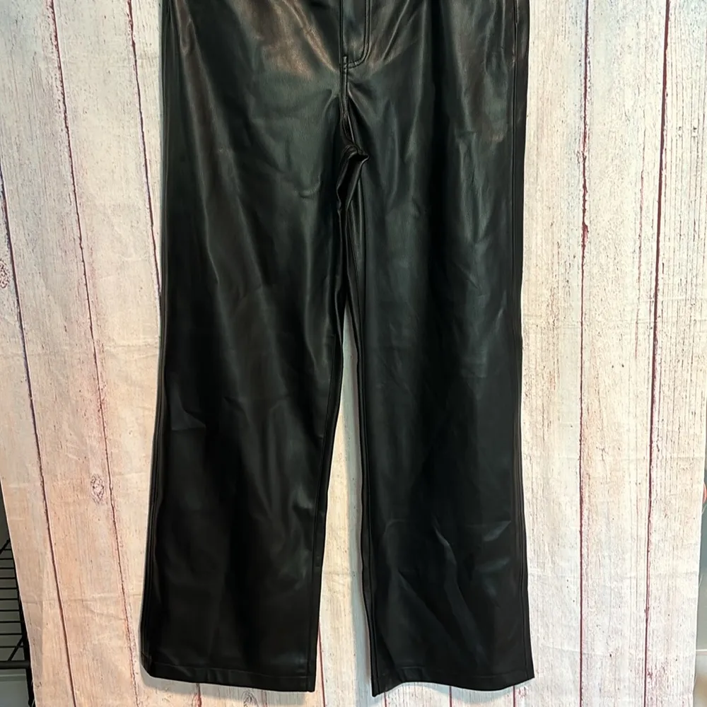 NWOT BLANKNYC Faux Leather Franklin Rib Cage Wide Leg Pants - Image 4