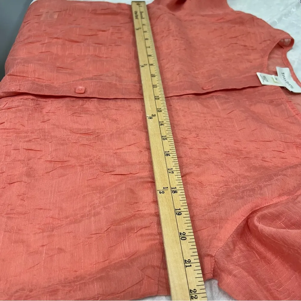 Susan Bristol button up sheer large top rayon blend - Image 6