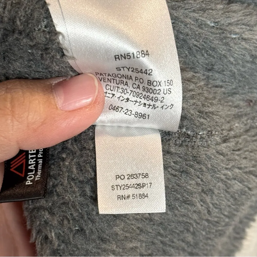 Patagonia Women’s Medium Gray Re-Tool Snap-T Pullover Polartec Mock Neck Fleece - Image 6