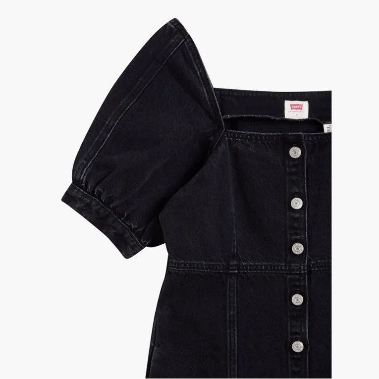 NWT LEVI'S RHODE DENIM MINI DRESS BLACK SMALL - Image 7