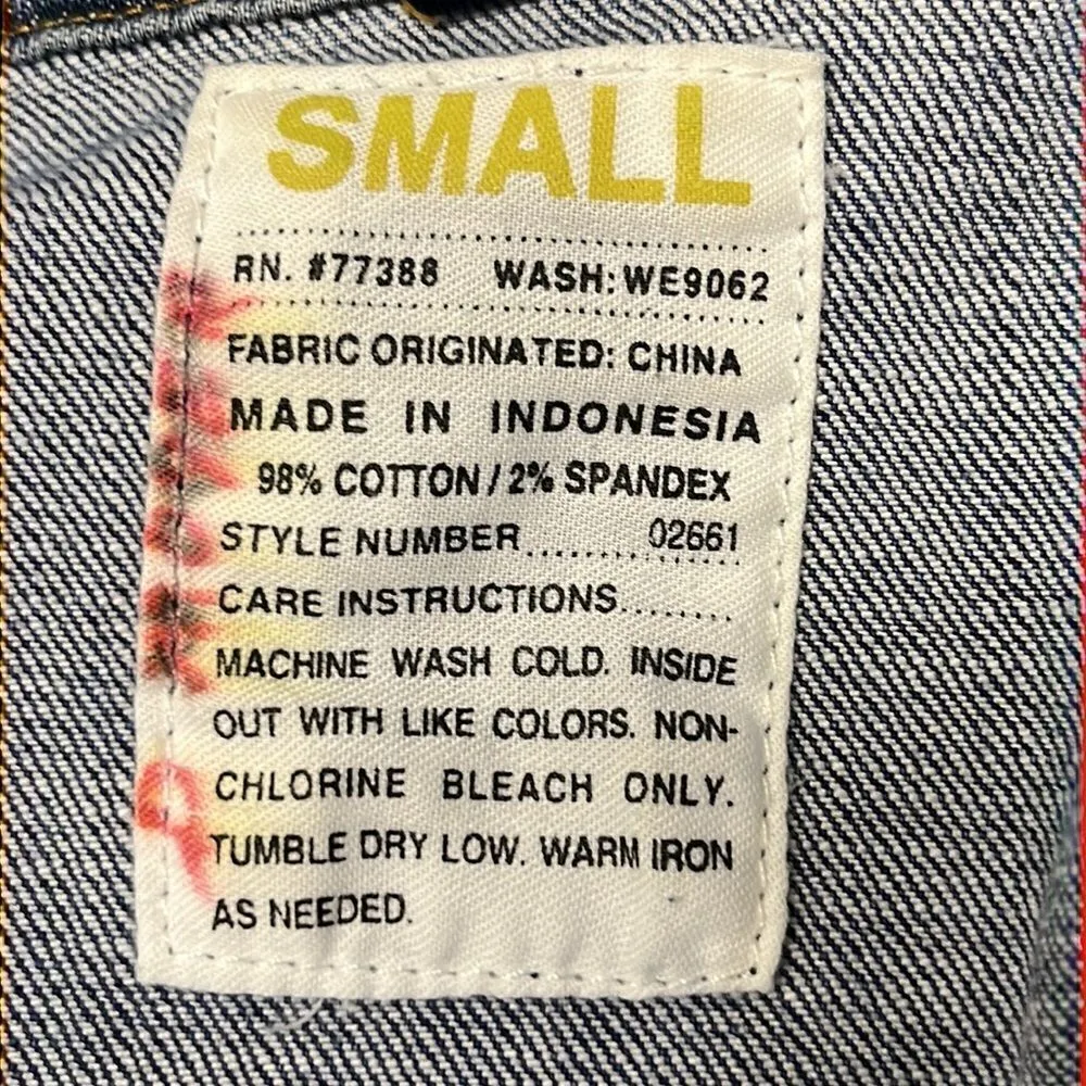 J CREW Blue Denim Jean Jacket with Button Closure and Distressed Accents- Small - Image 11