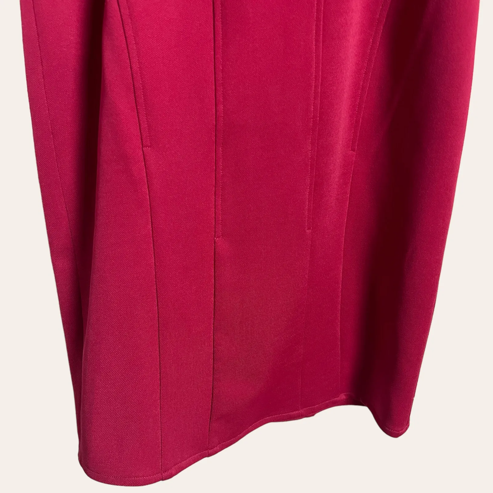 Zac Posen Berry Red Cutout Sleeveless Cocktail Knee Length Sheath Dress Size 6 - Image 6