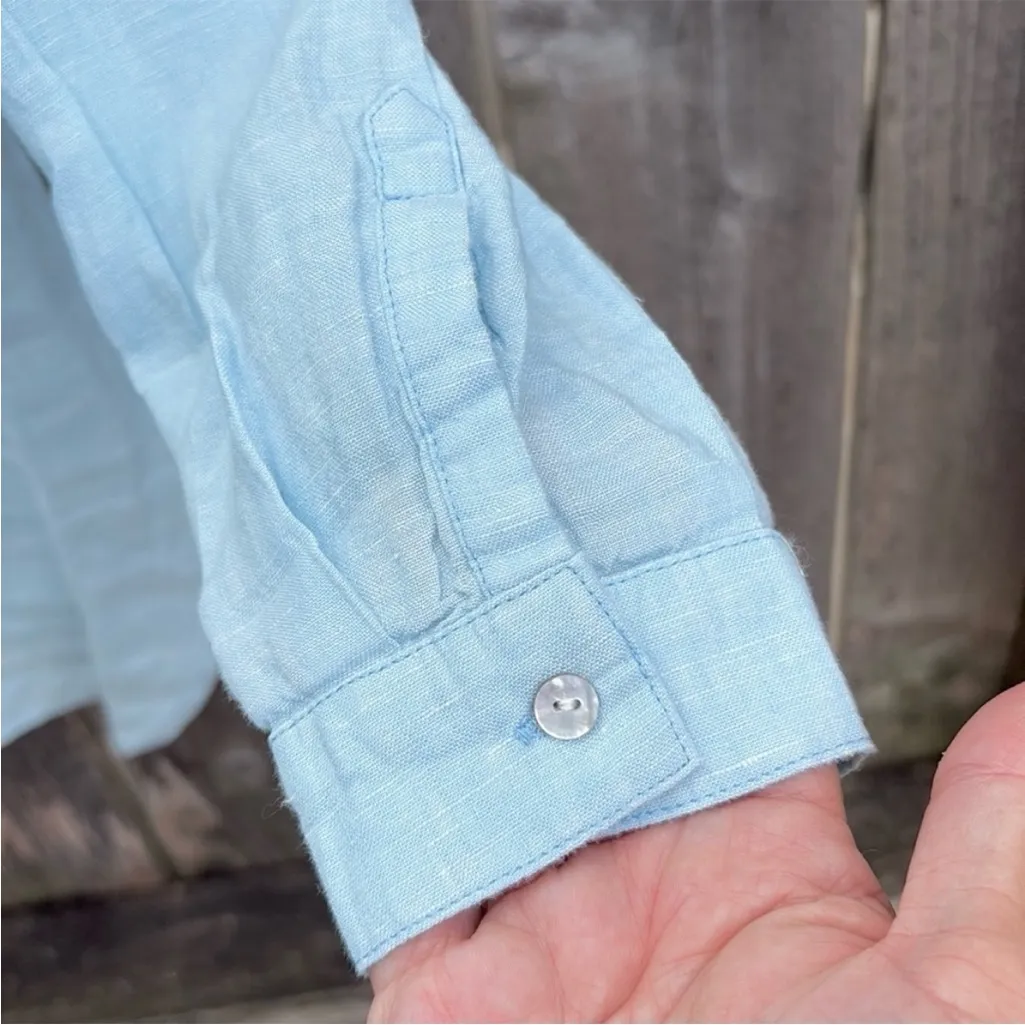 EUC Sundance Gabriella Linen Tunic Top
Blue Generous Size Medium - Image 4