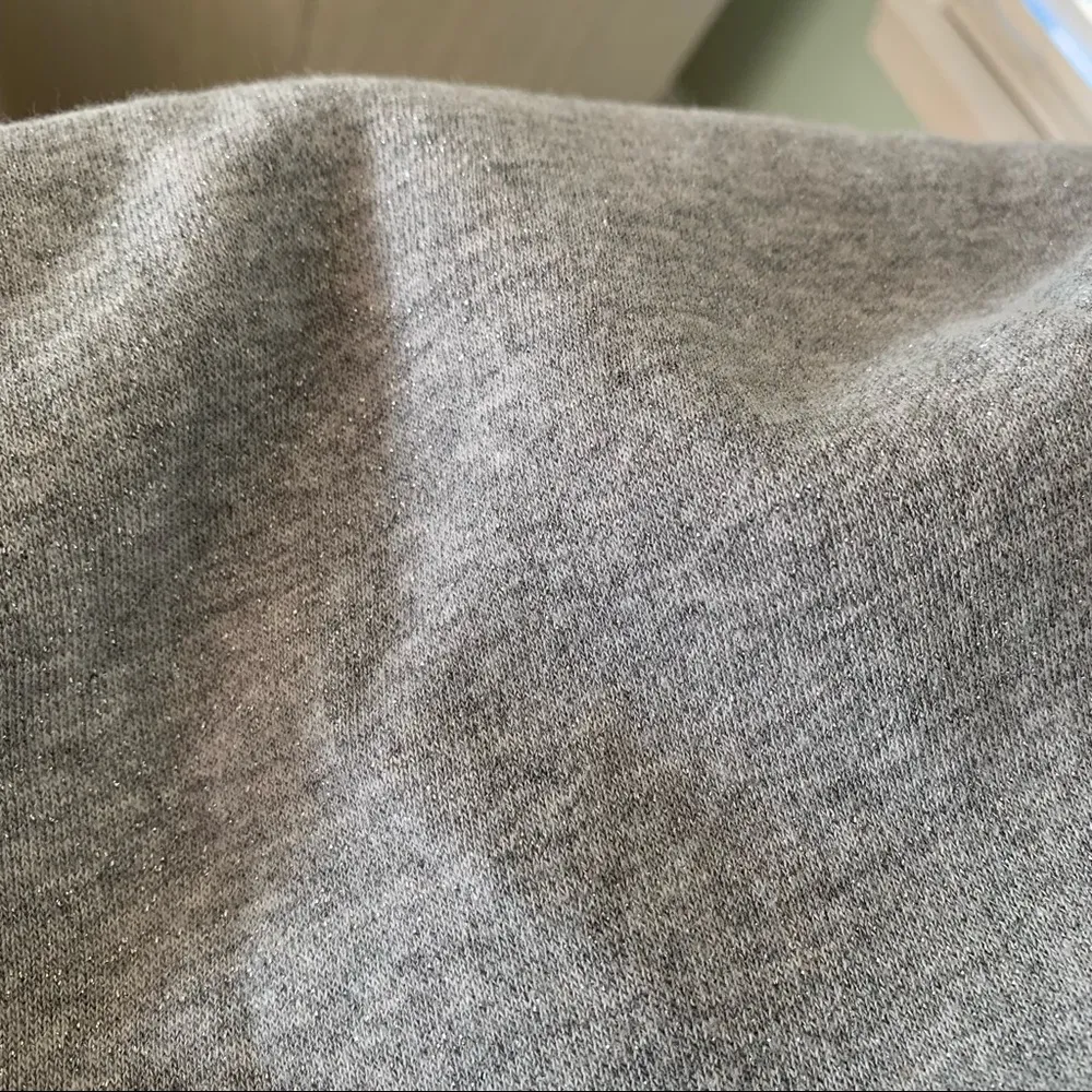 GAP Sweats Gray Silver Sparkly Sweatshirt Dress L - Image 6