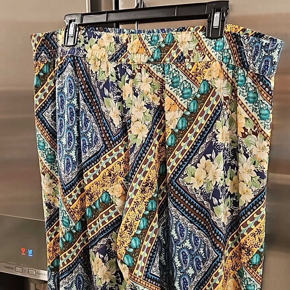 💕JOHNNY WAS💕 Rivera Tiered Wide-Leg Pants Finley Bohemian Floral Print XL NWT - Image 14