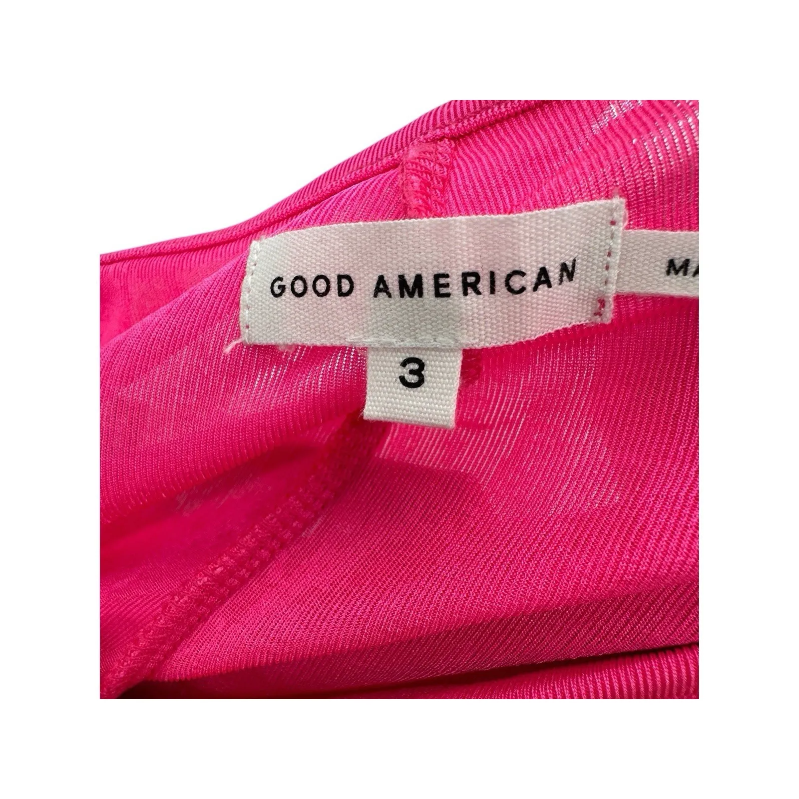 Good American Shimmer Cover-Up Pants Hot Pink‎ High Waist Swim Size Large NWT - Image 5