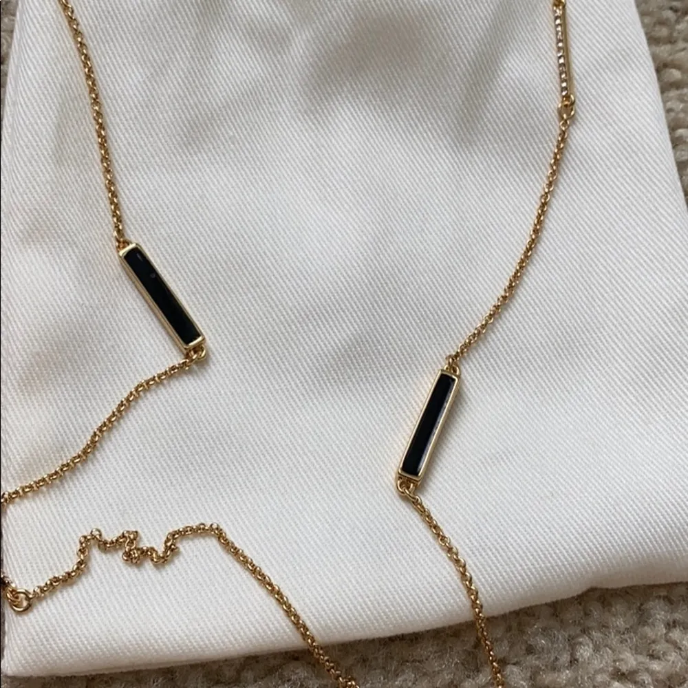 NWT Kate spade bangle and necklace set blk/gld - Image 4