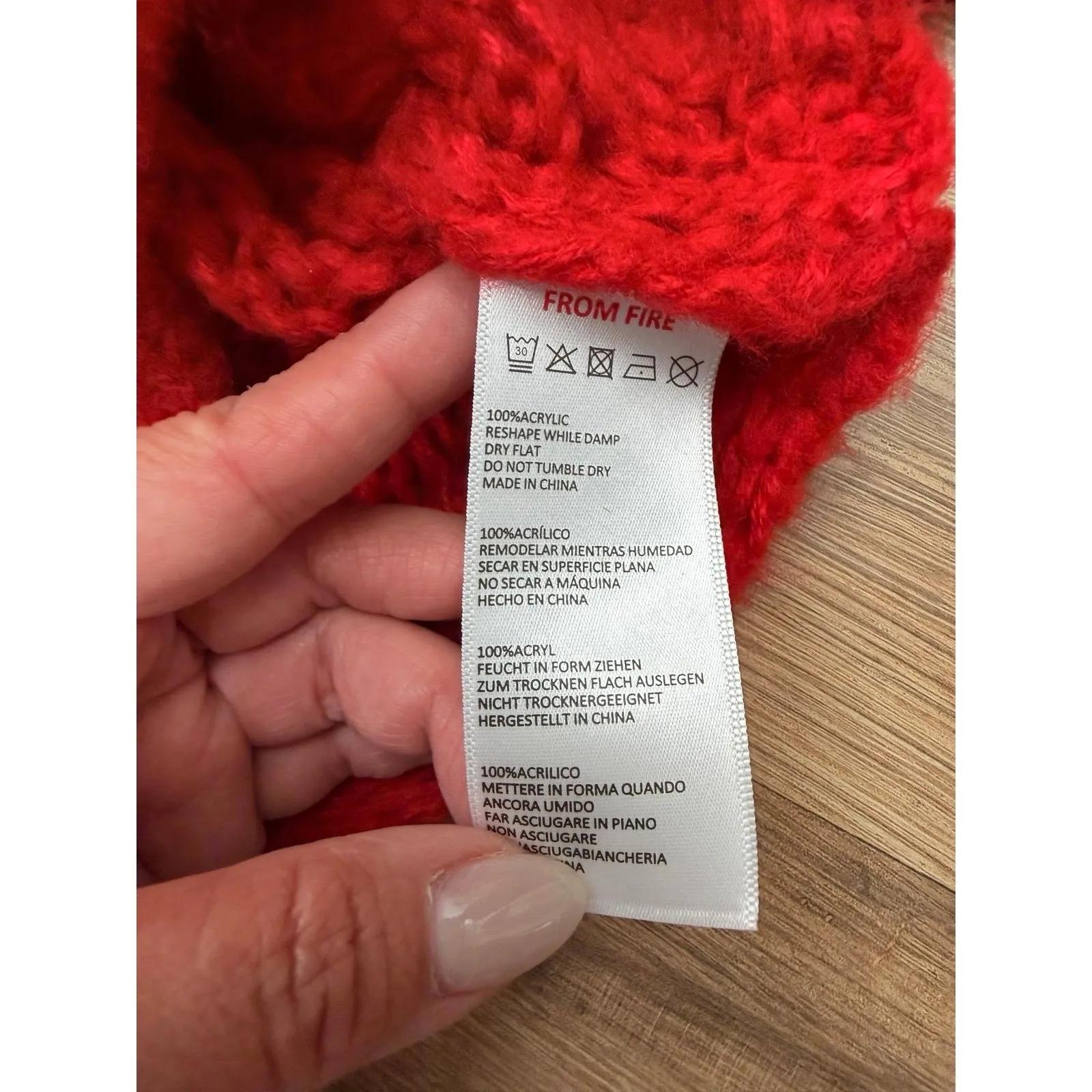 Urban Outfitters Red Knit Shrug Bolero XS Cropped Long Sleeve Acrylic - Image 5