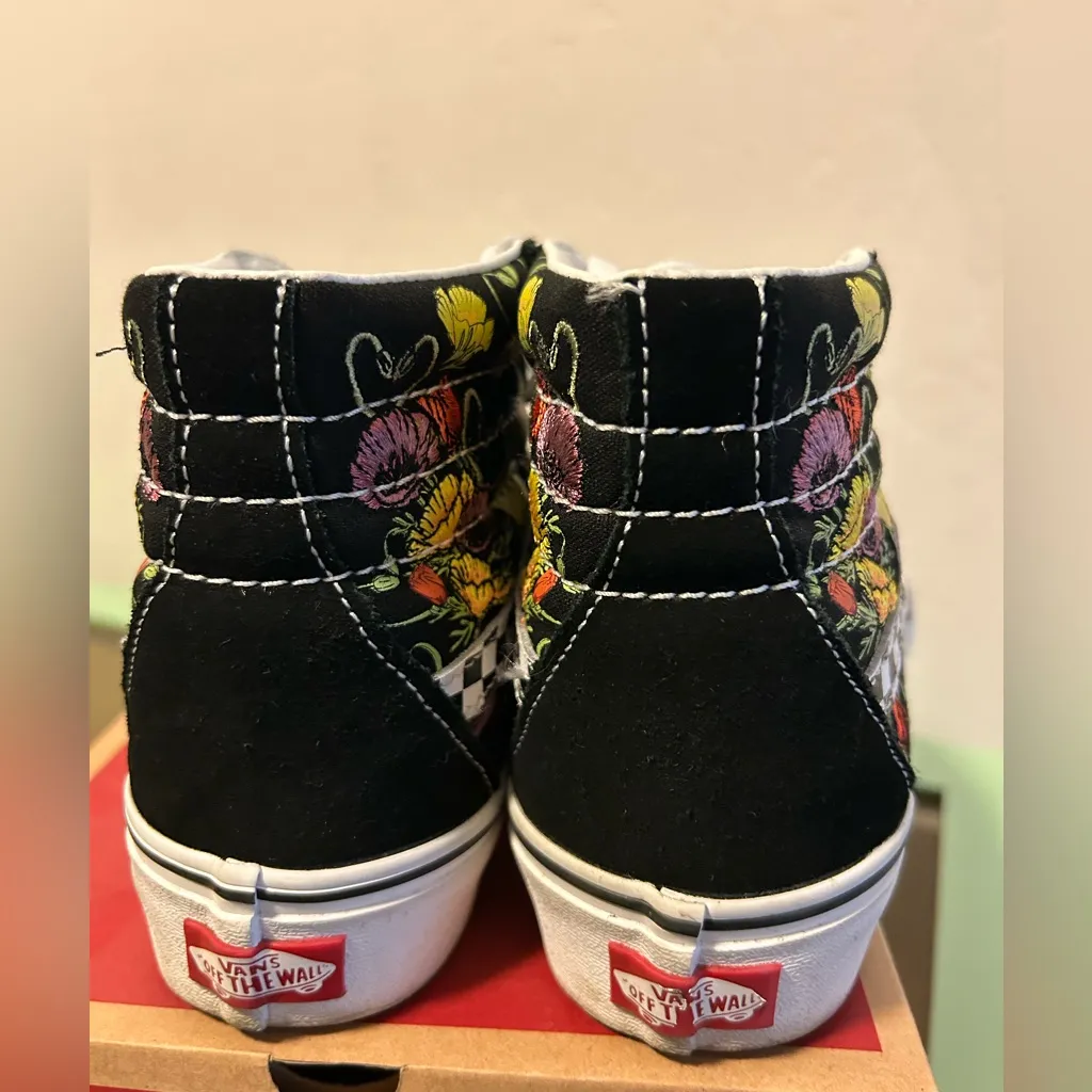 Vans SK8 Hi Platform Floral High Tops EUC women’s - Image 3