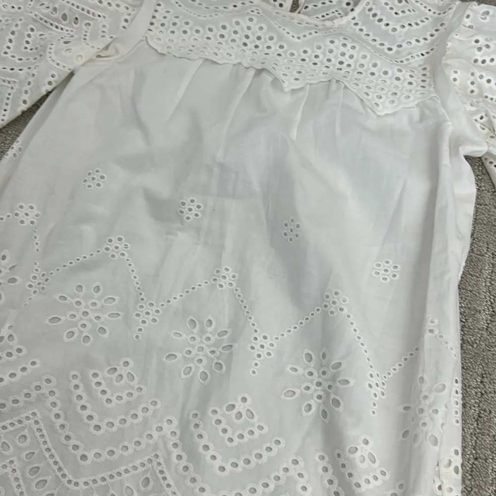 Rebecca minkoff white eyelet lace short sleeve mini dress coverup - Image 6