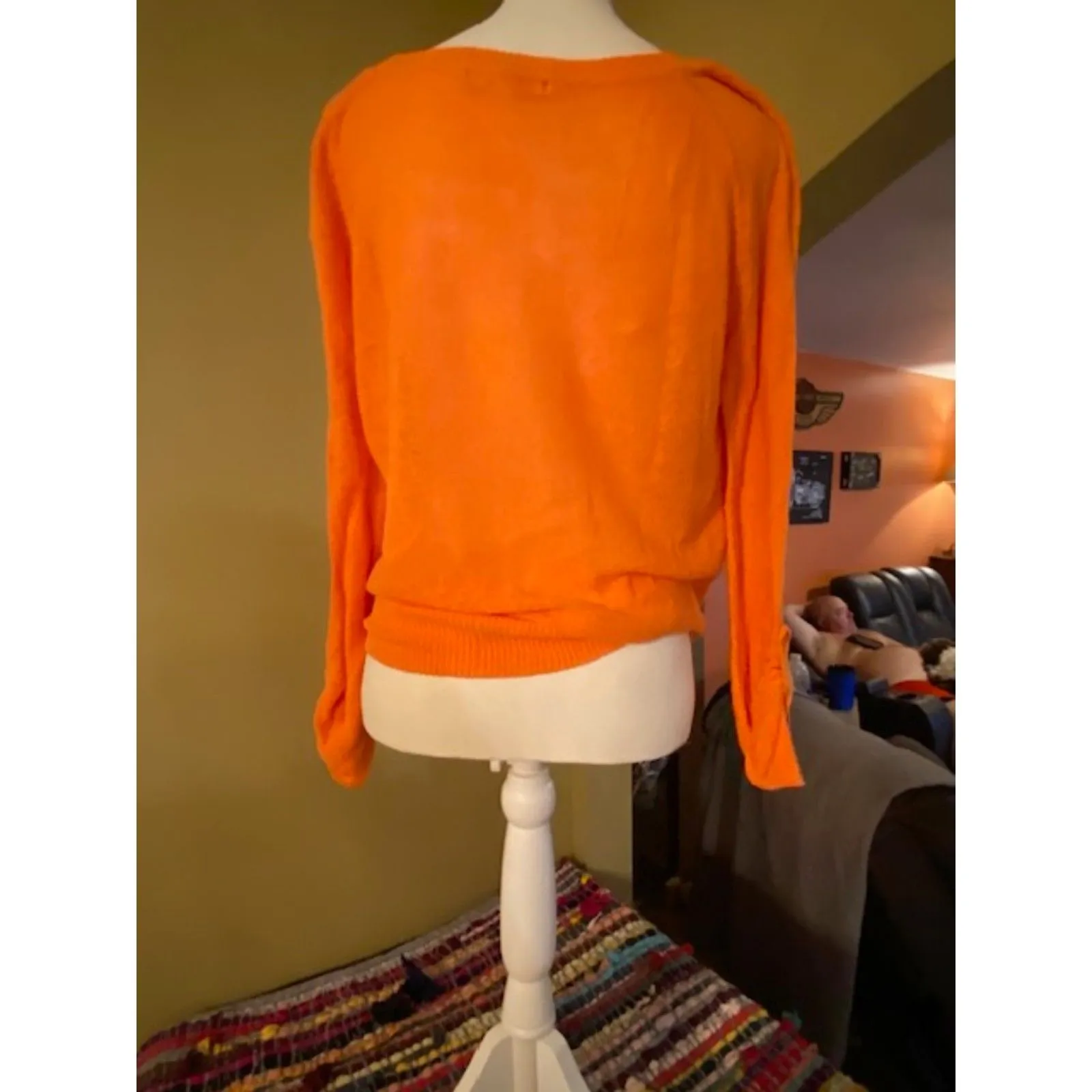 Banana Republic Orange Sweater XS - Image 3