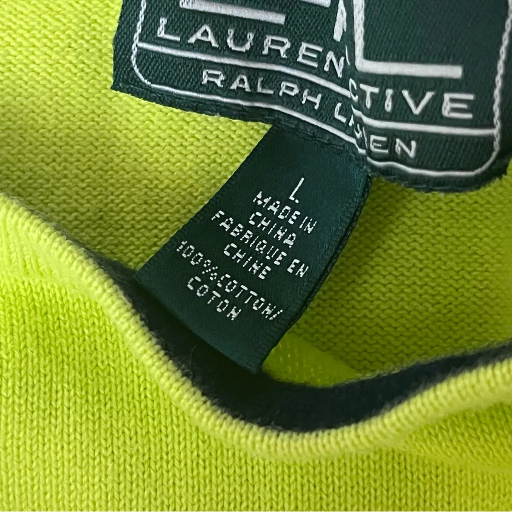Vintage 90s Lauren Ralph Lauren Active Green Sweater Women’s L Y2K Athleisure - Image 7