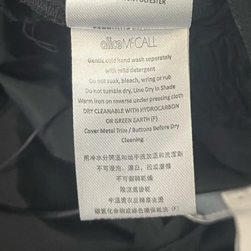 Alice McCall Bon Bon Bow Cutout Playsuit Romper Black Satin Shoulder Ties sz. 2 - Image 12