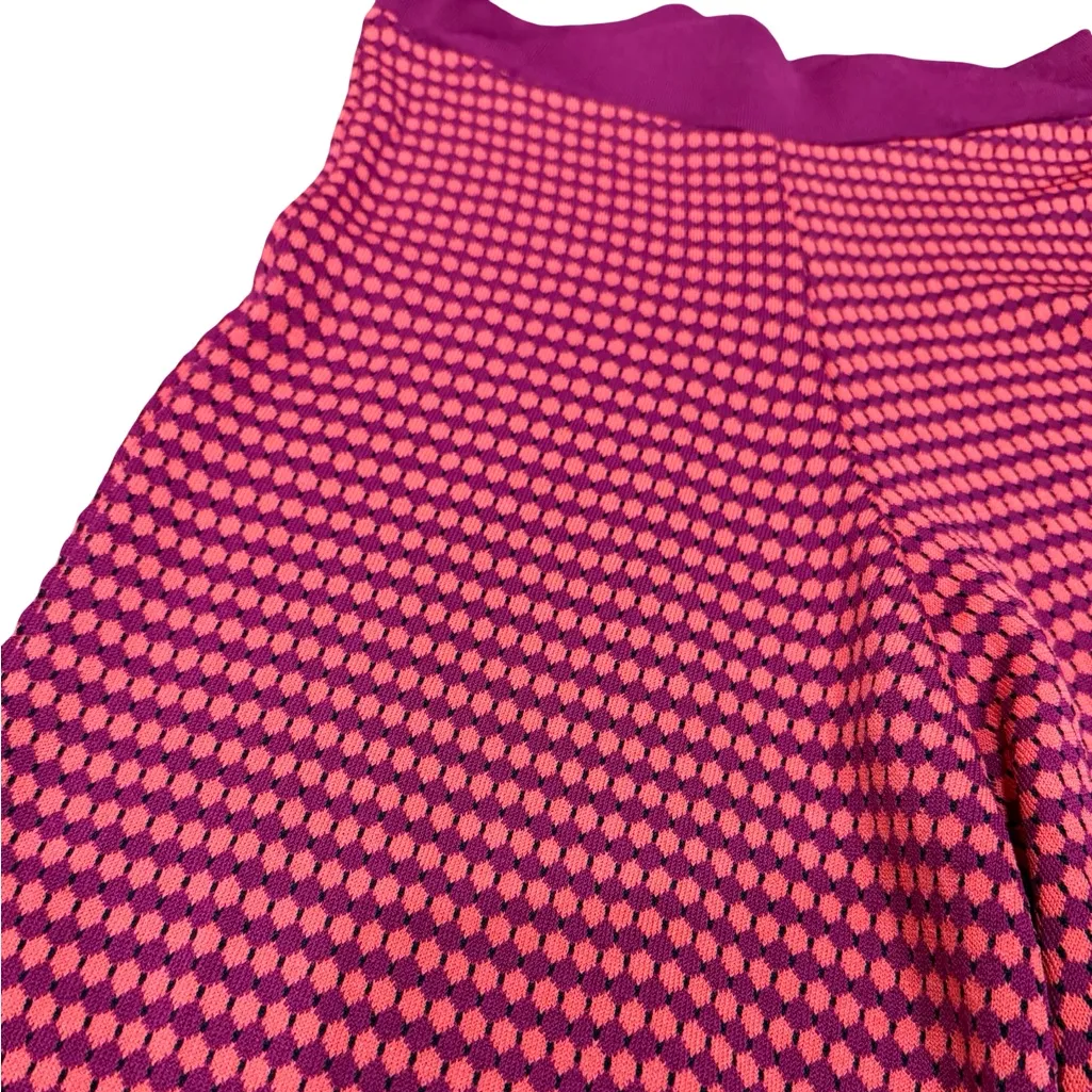 🌟 Zara Knit High-Waist Two-Tone Flared Pants Red & Purple Stretchy | Size Small - Image 8