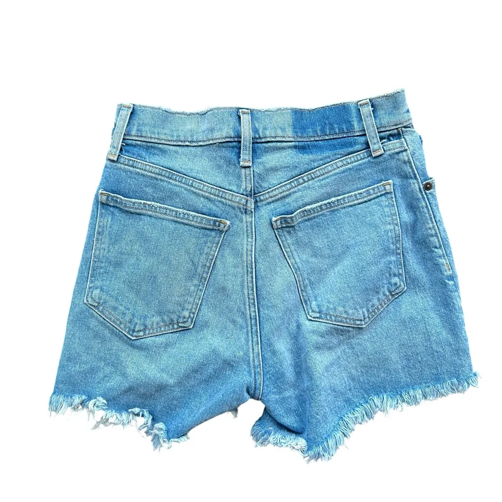 ABERCROMBIE & FITCH The 4” Mom Short High Rise Medium Destroy Distressed Sz 26/2 - Image 5