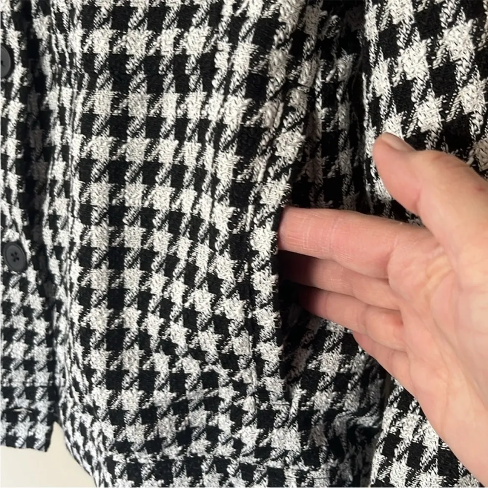 NWOT Sanctuary Ashley Jacket / Top Bouclé Houndstooth Size L - Image 8