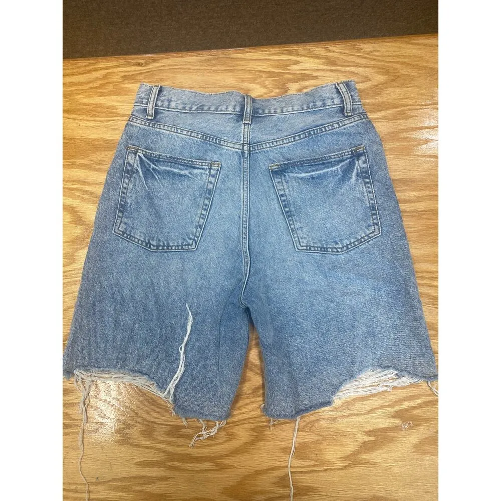 LOVERS & FRIENDS Blue Devon 90's High Rise Cutoff Denim Shorts Size 27 NEW (b4) - Image 6
