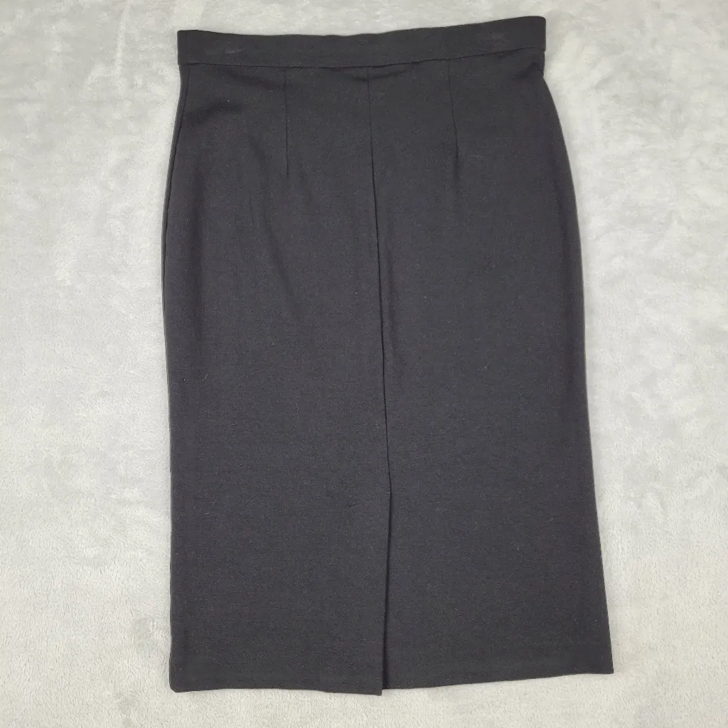 Theory Women's Skirt Black Pencil Stretch Size M Career Office - Image 6