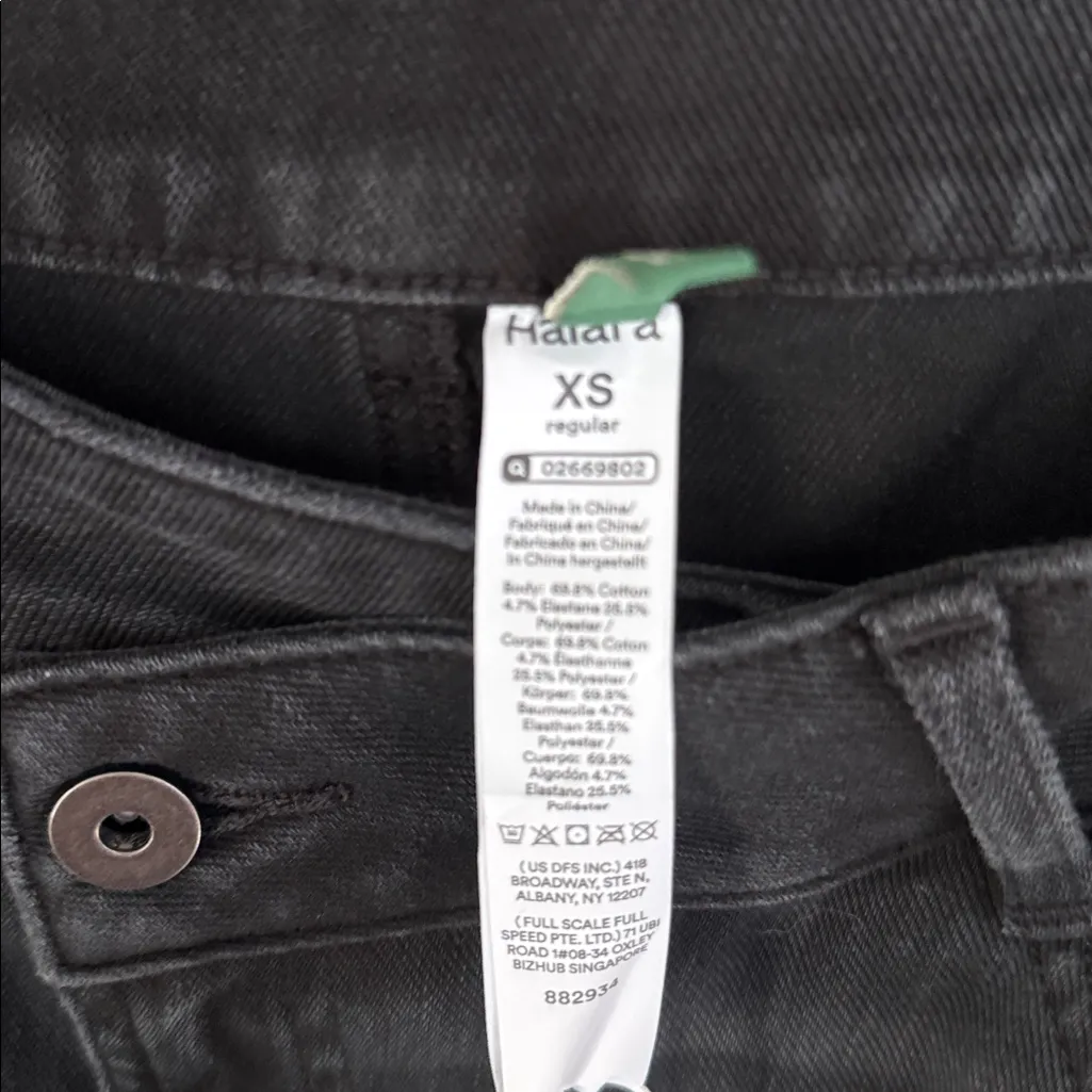 HALARA Black jeans wide leg petite very stretchy soft cozy XS NEW - Image 4