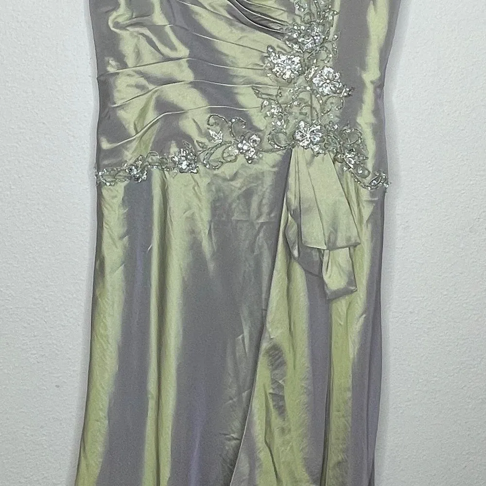 Designer Formal Dress in‎ Pewter Size 12 - Image 8