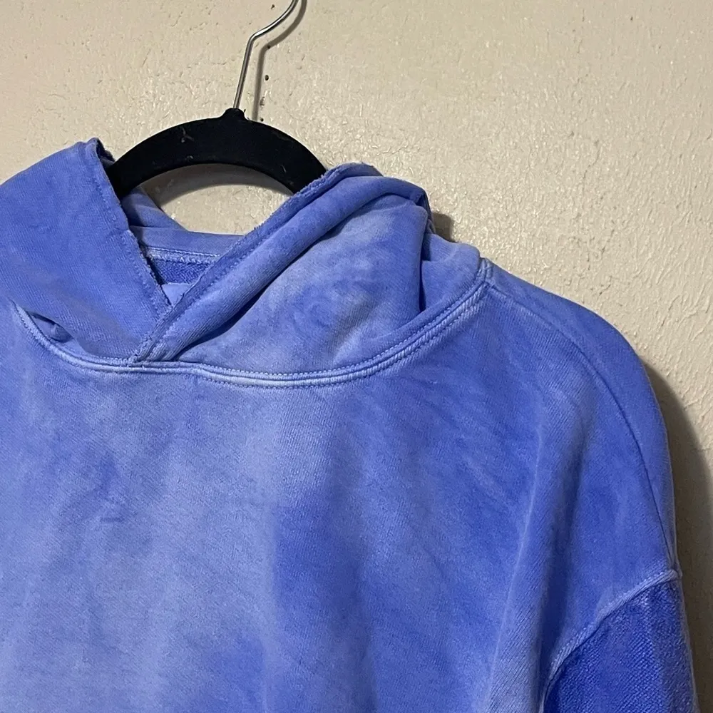 Dannijo Blue Frayed Hem Hoodie Size Medium‎ - Image 6
