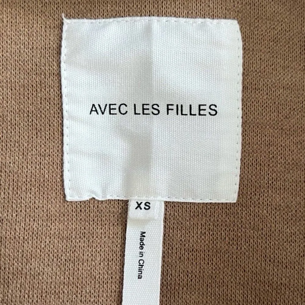 NWT Avec Les Filles Anthropologie Cognac Brown Shirt Tail Button Up Shacket - Image 5